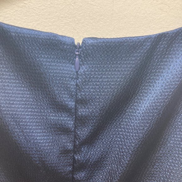 Adrianna Papell NWT Midnight (Deep Navy) Hammered Satin Evening Gown 14 - Picture 8 of 10